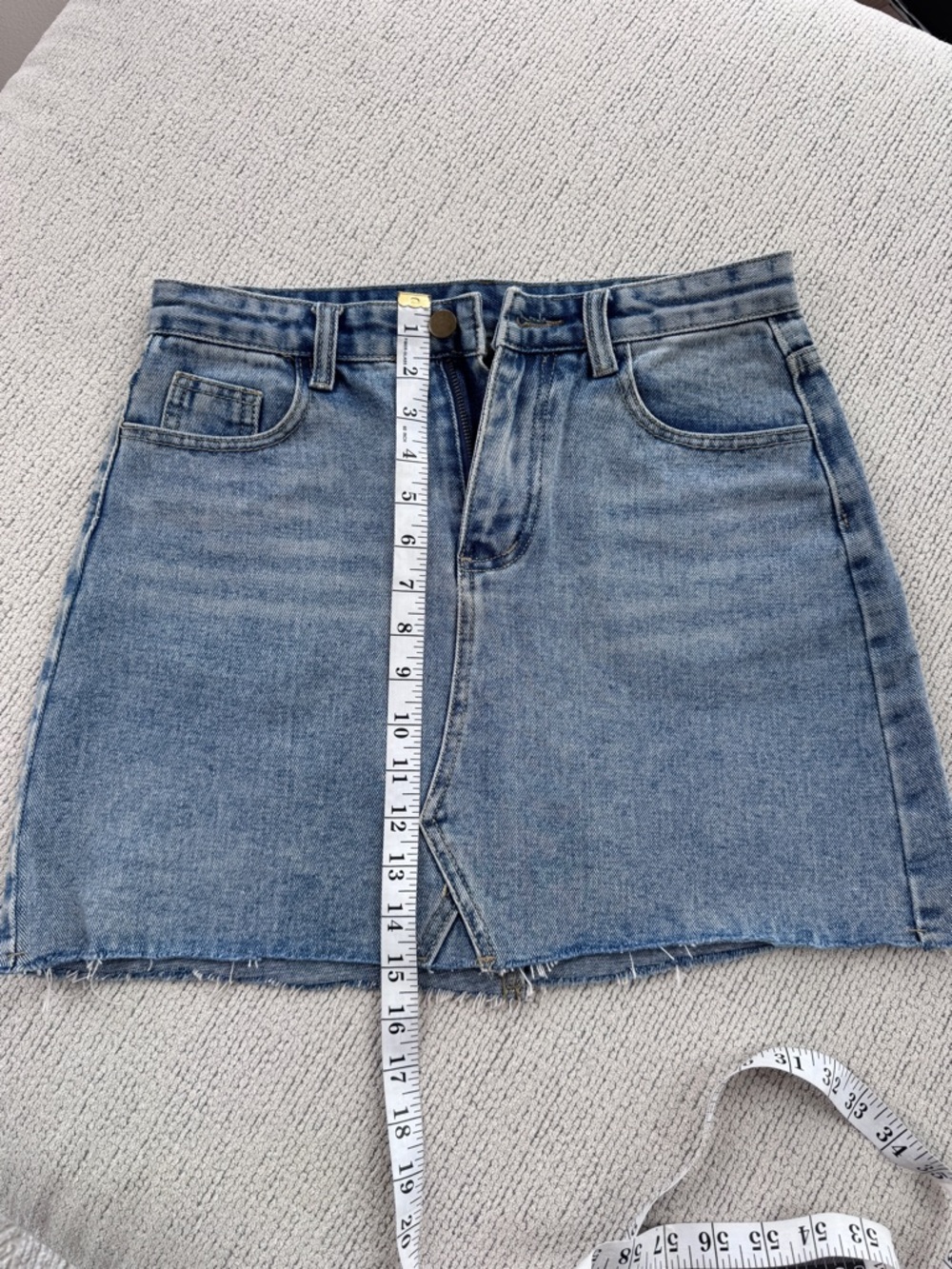 Casual Blue Denim Mini Skirt - Picture 6 of 8